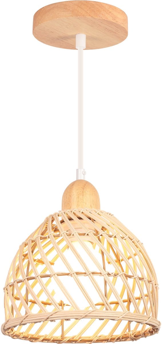 Hanglamp Boho Geweven Plafondlamp E27 Kroonluchter voor Slaapkamer Woonkamer Hal