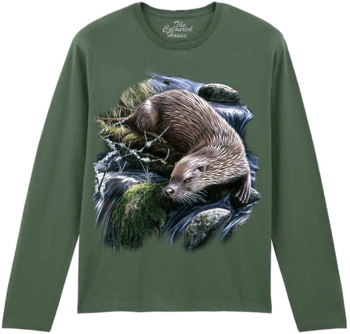 Exploring Otter The Coloured House Longsleeve T-shirt 3XL