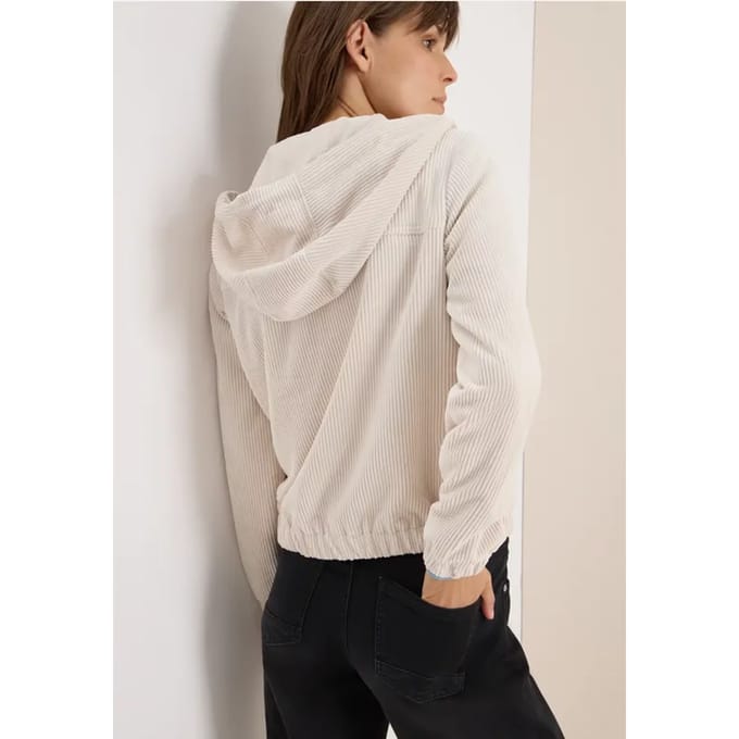 Corduroy jas met capuchon