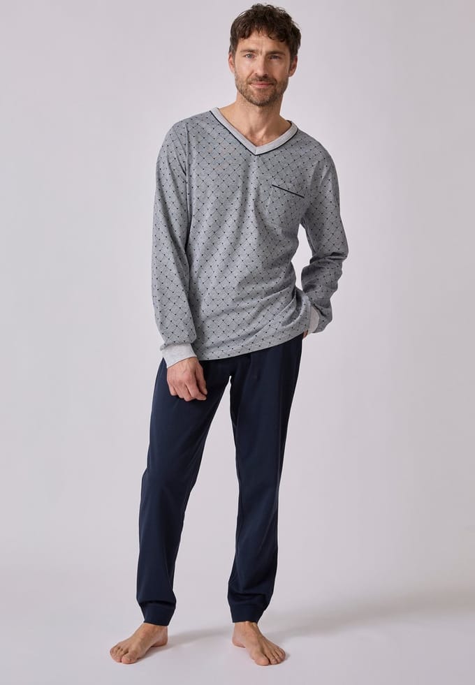 Damart - Pyjama in jogging stijl - Heren - Grijs - M