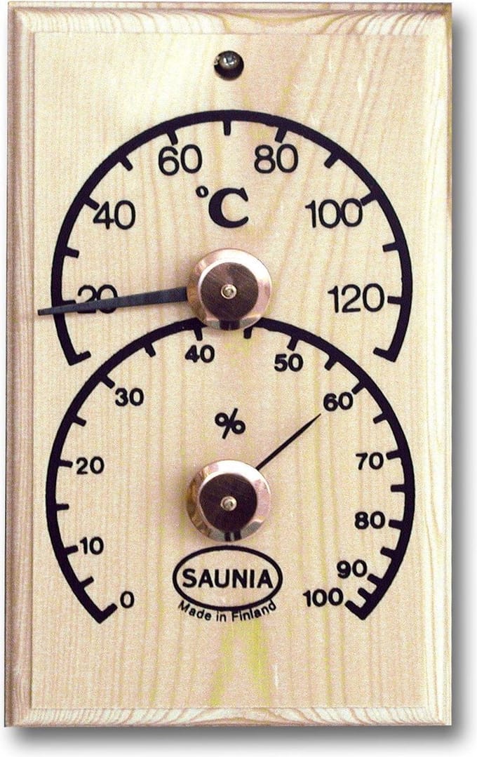 Saunia - Houten thermometer - hygrometer