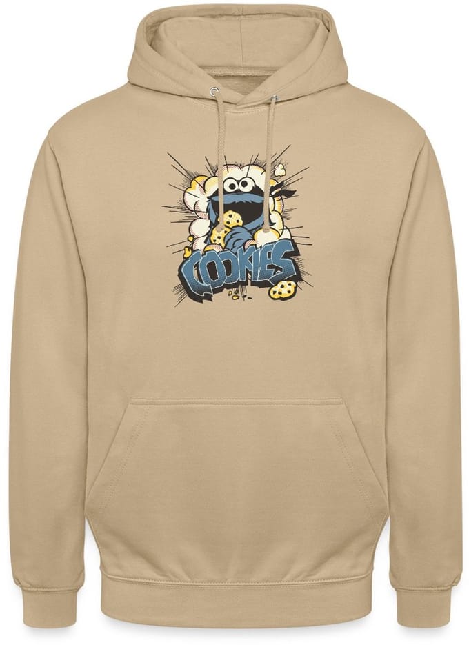 Sesamstraat Koekiemonster En Koekjes Hoodie Unisex