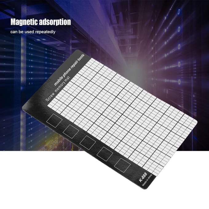 Tapis Magnétique Portable K-888 Tapis Mémoire Pour Outils de Réparation Vis white