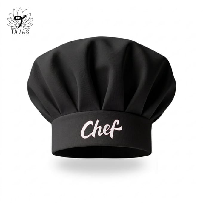 Tavas Chef Koksmuts - Zwart - Koksmuts voor volwassenen