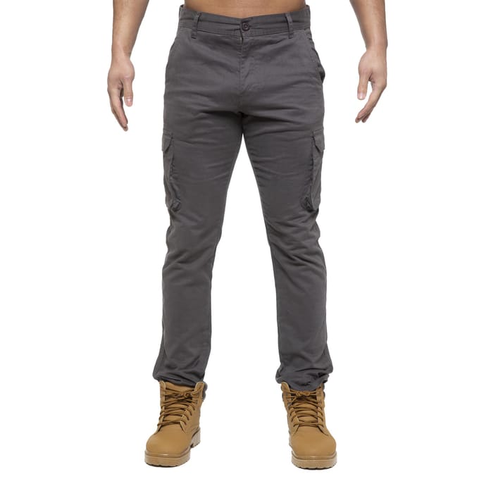 Enzo | Heren Cargo Broek - Grijs
