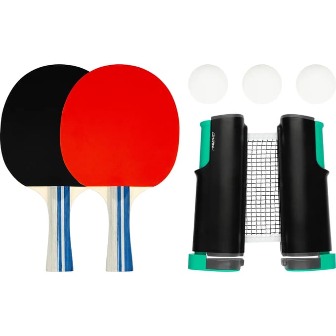 Avento Tafeltennisset Compleet - Uitschuifbaar Tafeltennisnet - Zwart/Rood