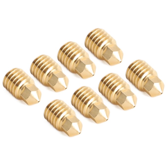 8 stuks 3D-printer Messing Nozzle Hotend Vervanging voor Bambu Lab X1c P1p 1.75 0.4mm Hoge Temperatuur beige