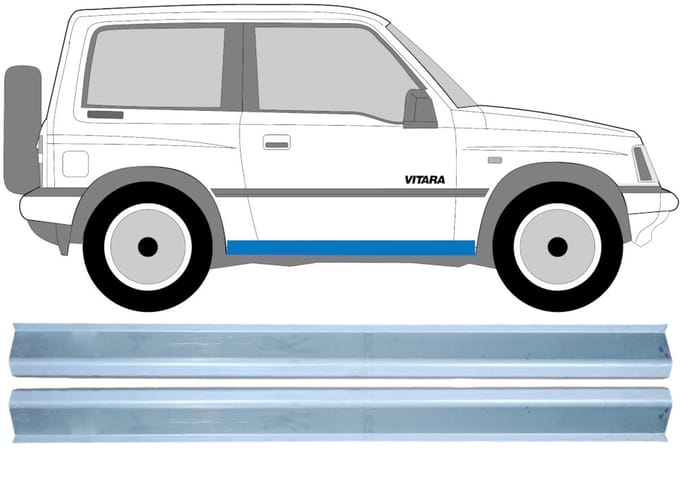 Reparatie dorpel voor Suzuki Vitara 1988-1998 / Links + Rechts / Set