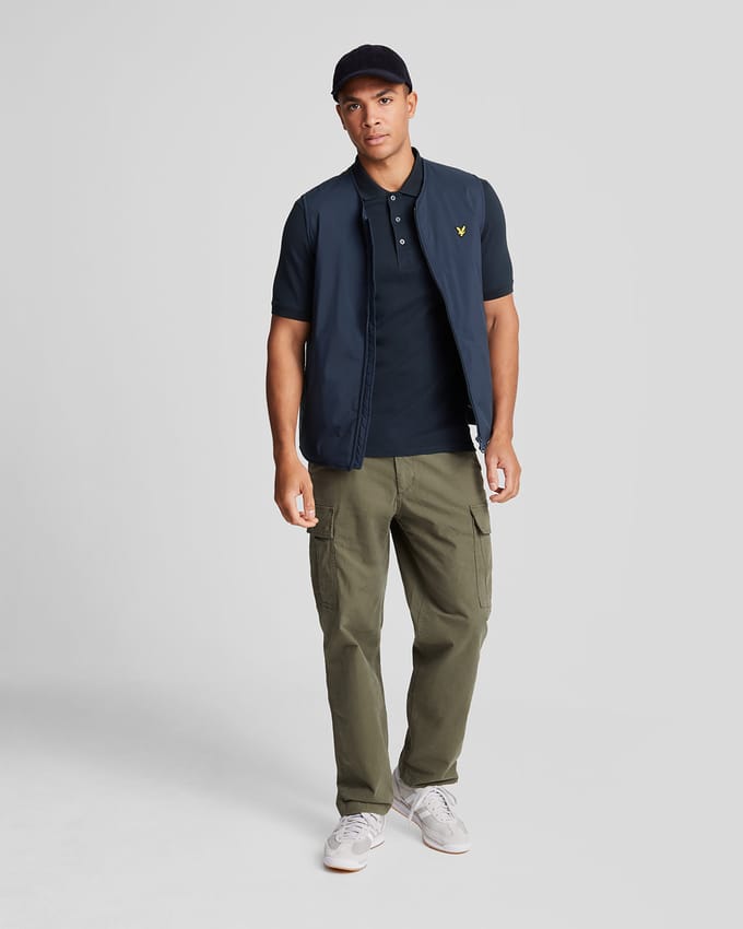 Lyle and Scott Polo Donkerblauw (navy) - Maat S - Heren