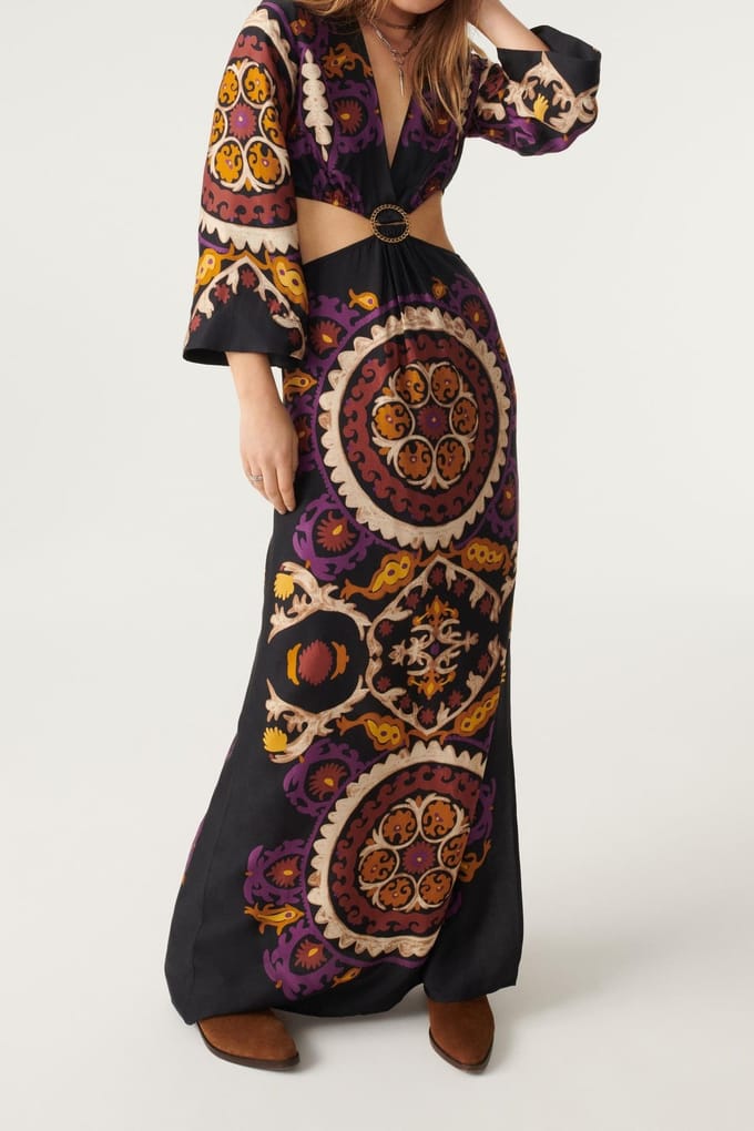 BA&SH Robe Falva Noir Taglia: S | Maxi abiti Outlet | Donna