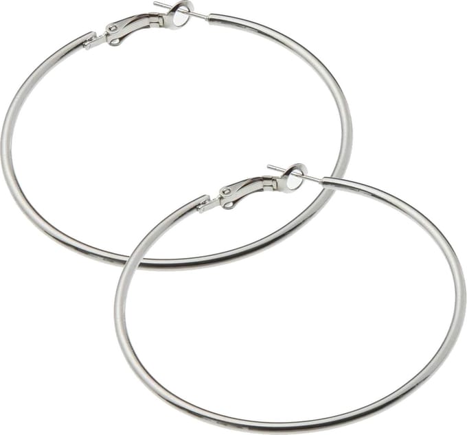 Fako Bijoux® - Oorbellen - Oorringen - 100mm - Zilverkleurig