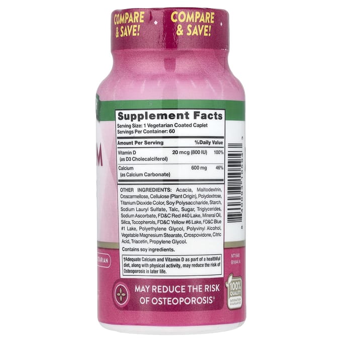 Nature's Truth, Calcium + D3, 60 Comprimés Enrobés