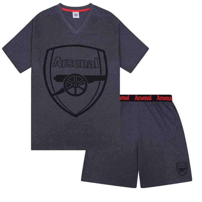 Arsenal FC Mens Short Pyjama Set S gris