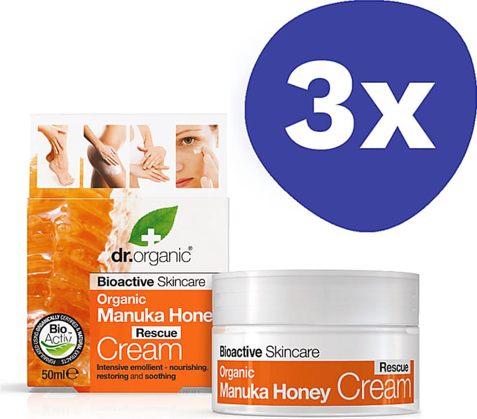 Dr Organic Manuka Honing Rescue Creme (3x 50ml)