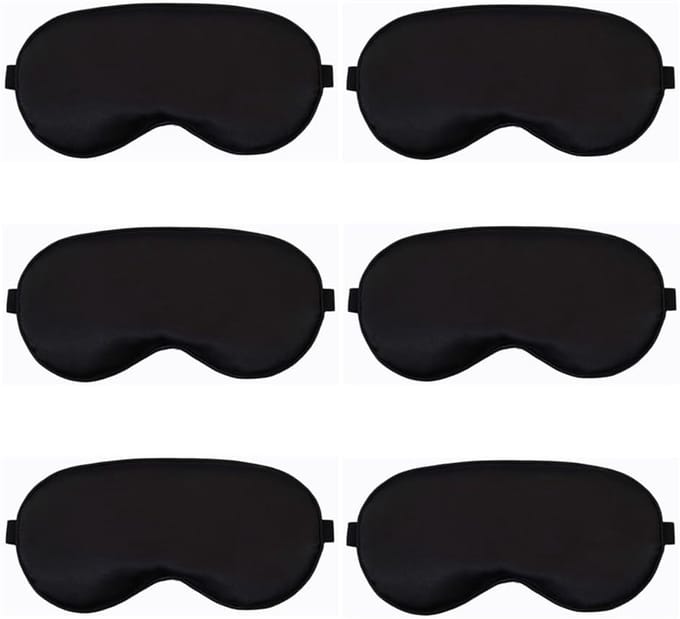 SolidKeus - Set van 6 Zijden Slaapmaskers met Verstelbare Riem