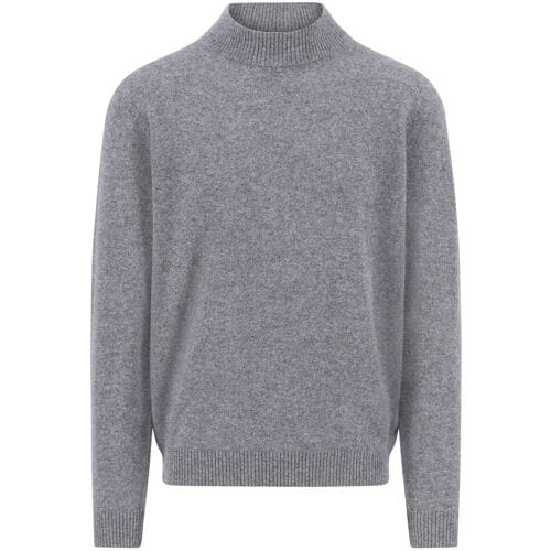 Fynch-Hatton Trui Mock-Neck Cashmere Subtle Mélange Steel / male