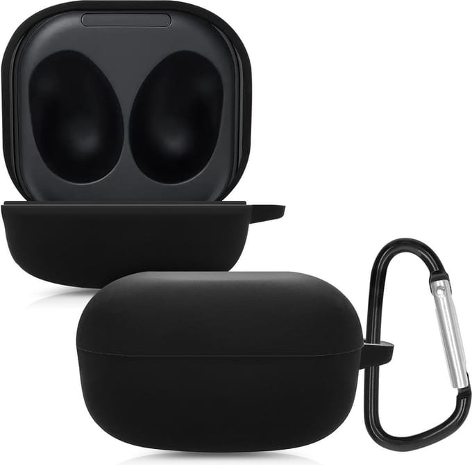 New Age Devi - - Siliconen case - inclusief karabijnhaak - Geschikt voor Galaxy Buds2 Pro - Zwart