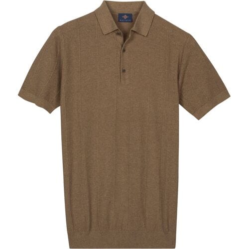 Baileys Polo Structure Drop Needle Tight Knit Short Sleeve Taupe / male
