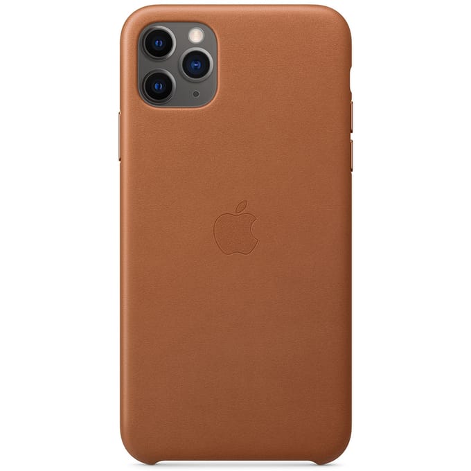 Leather Backcover voor de Apple iPhone 11 Pro Max - Saddle Brown