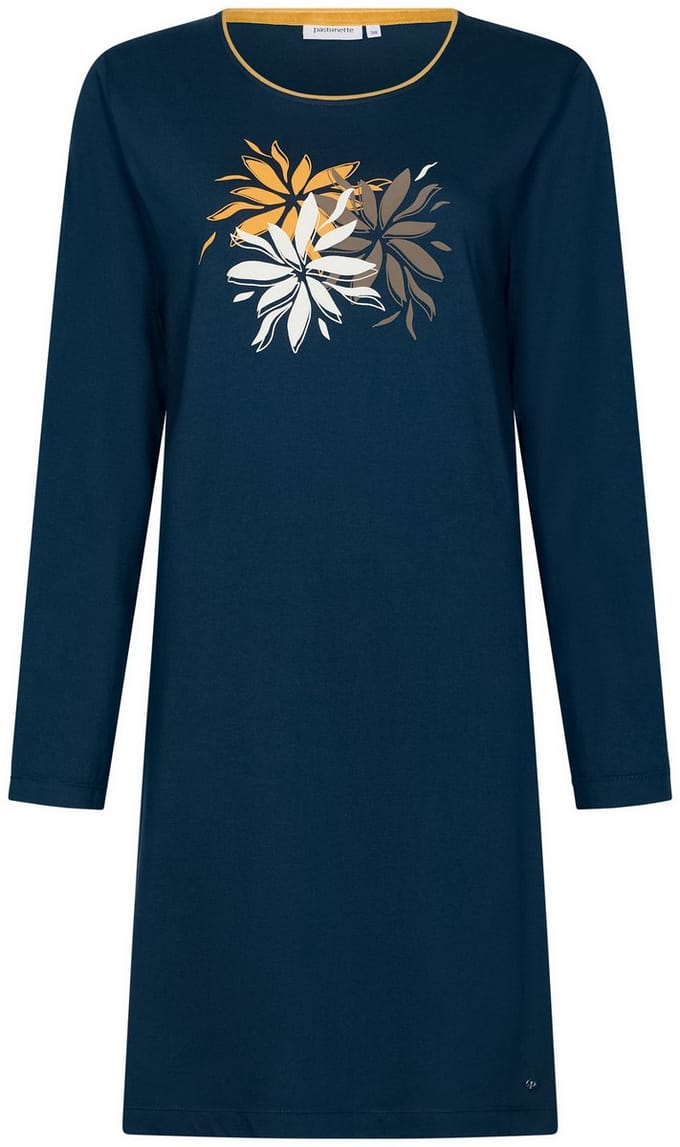 Pastunette - Moonlite - Nachthemd - Bio Katoen - Blauw - Maat 48