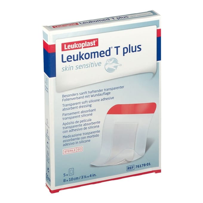 Leukomed T Plus Skin Sensitive 8x10cm 5 Pleister