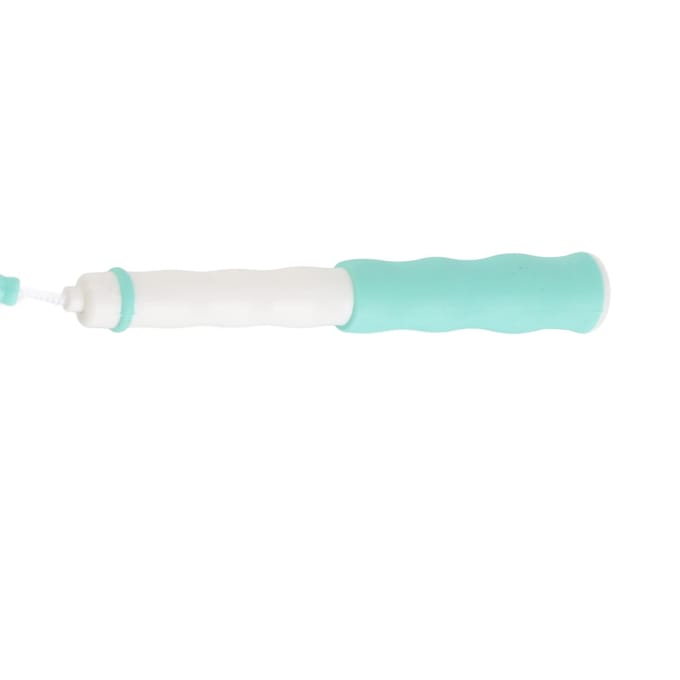 Corde à sauter segmentée Réglable Anti-nœuds Perles Flexible Plastique PP Corde à sauter pour enfants Vert blue