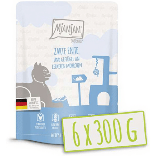 MjAMjAM - Quetschie - Malse eend en gevogelte met smakelijke wortelen 300 g*6