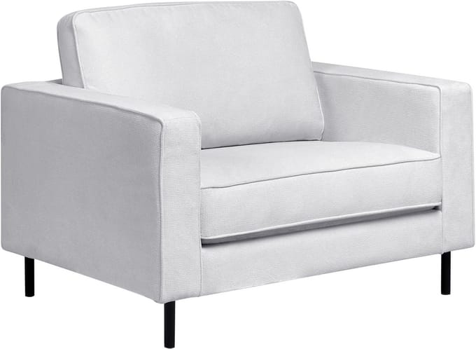 SAVALEN - Fauteuil - Lichtgrijs - Polyester