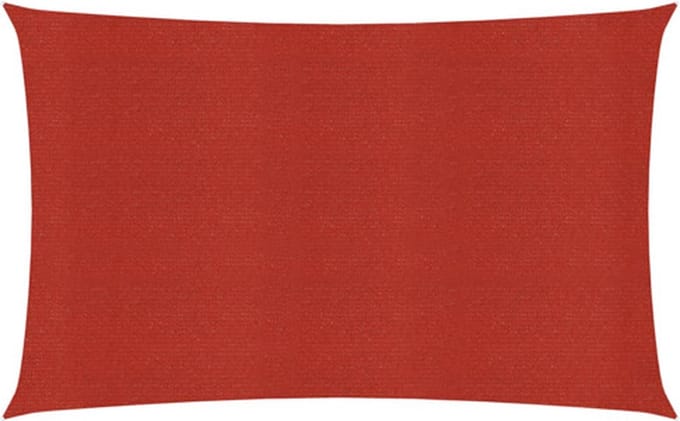 vidaXL Zonnezeil 160 g/m² 4x6 m HDPE rood