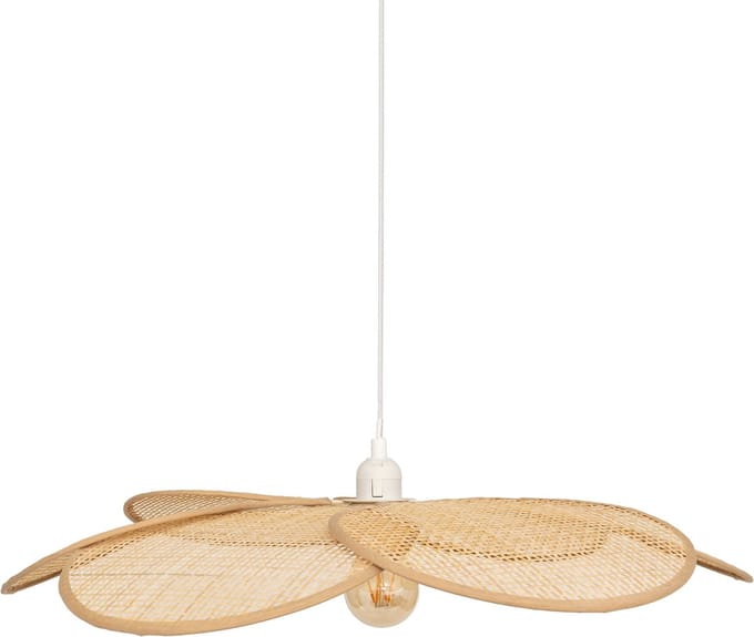 Atmosphera Hanglamp bamboe bloem - Ø62xH94cm - Beige
