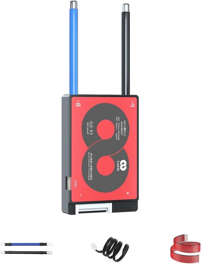 Batterij Management Systeem - BMS Board - Batterij Bescherming - Inclusief Temperatuursensor - 12.3 x 6.5 x 1.4 cm - Blauw