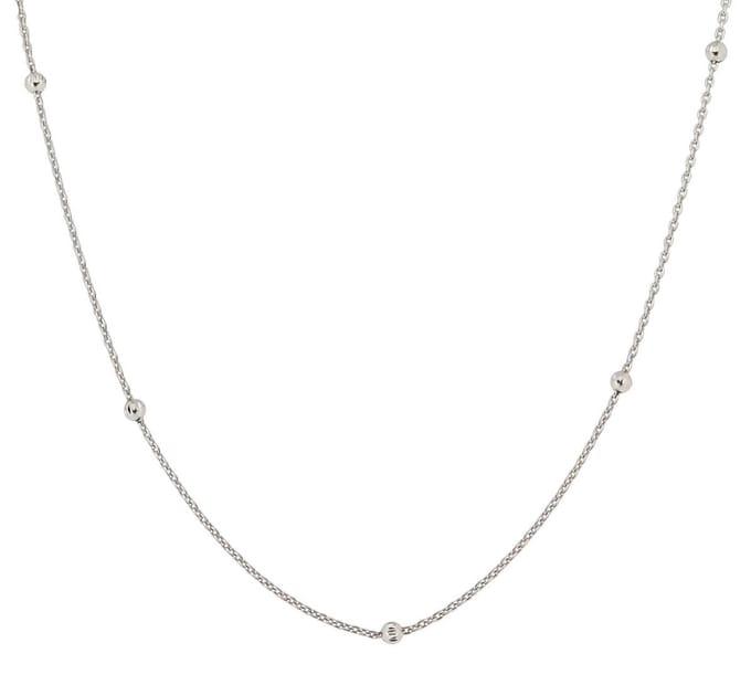 Orphelia Zilver - Ketting met balletjes - ZK-7200 - 45 cm
