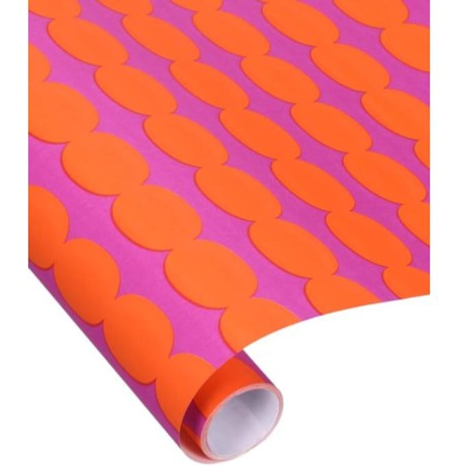 Ole cadeaupapier pebbles - orange/purple