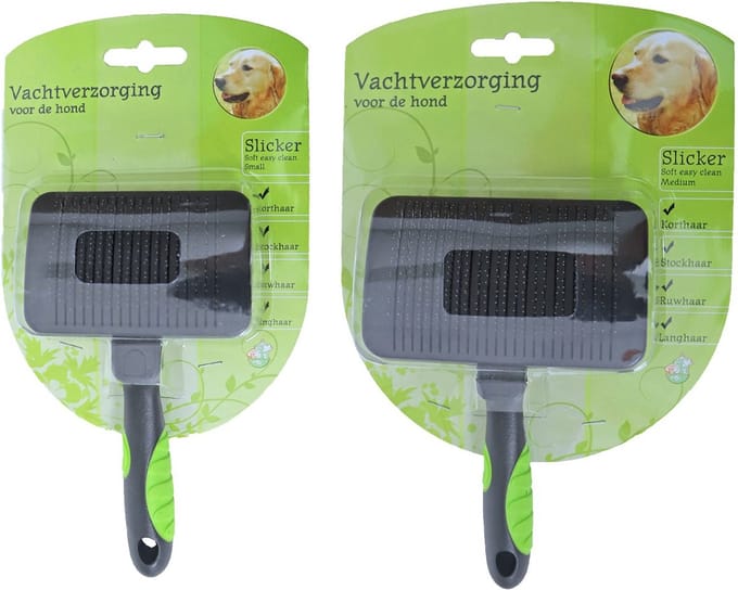 Boon Vachtverzorging Hond Hondenborstel Slicker Soft Easy Clean S