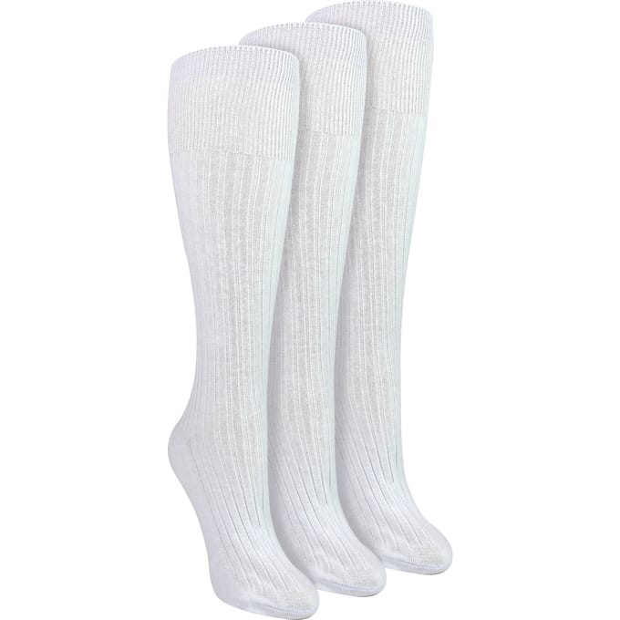 Dames 3-Pack Kniesokken 100% Katoen Zacht Ademend