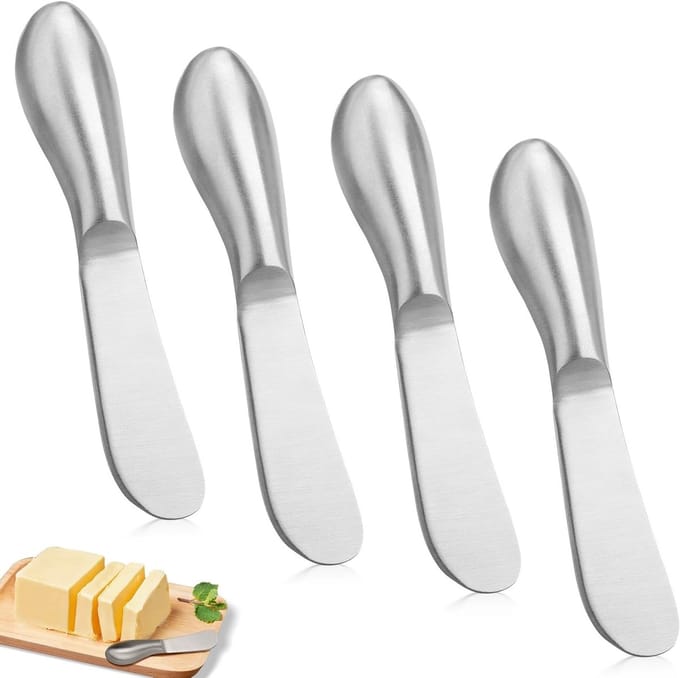 Solidchoice - Set van 4 Roestvrijstalen Botermessen