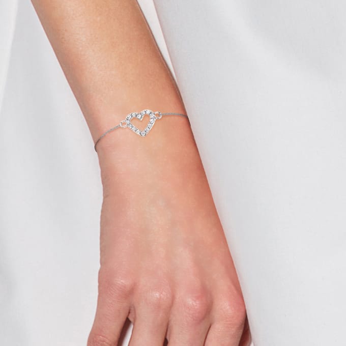 Hart armband zirkoniumoxides sieraden zilver 925 verstelbaar