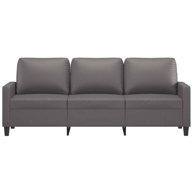 vidaXL - Driezitsbank - 180 - cm - kunstleer - grijs