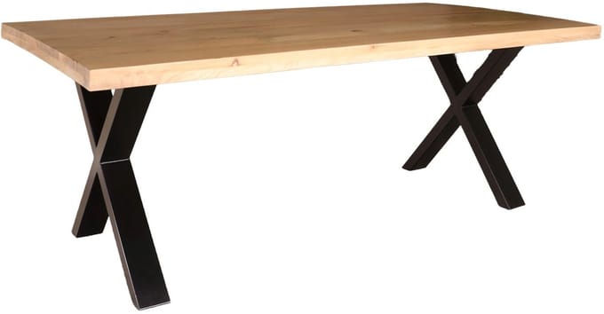 Eettafel Xavier rechthoekig 200cm lichtbruin duurzaam mangohout langwerpig eetkamertafel hout
