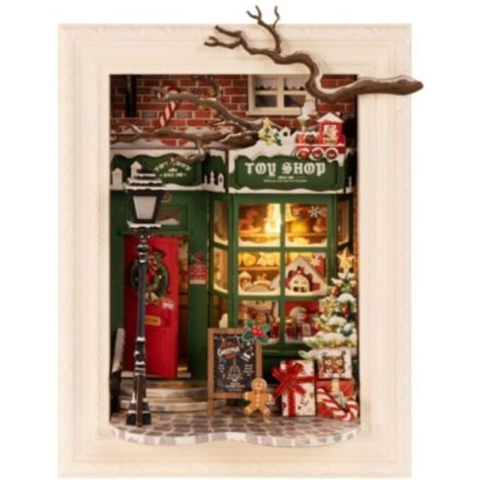 ROBOTIME Rolife 3D Puzzels Kerstman's Speelgoedwinkel 3D Houten Puzzel DP006