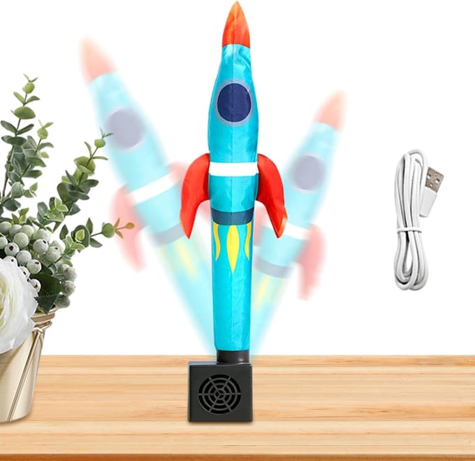 Opblaasbare Danser - Luchtdanser Pop - Feestelijke Decoratie - Compact Ontwerp - 50 cm Hoog - Raket