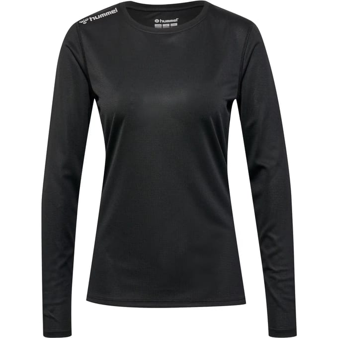Hummel Damen T-Shirt Hmlrun Jersey L/S Woman Black-L
