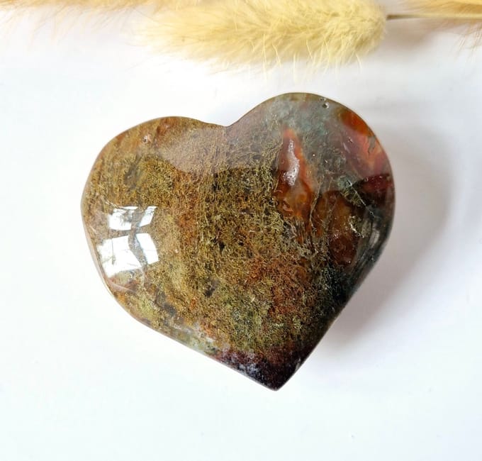 Druzy Rode Mosagaat Hart 6-8cm – #39 (perfect voor Valentijn)