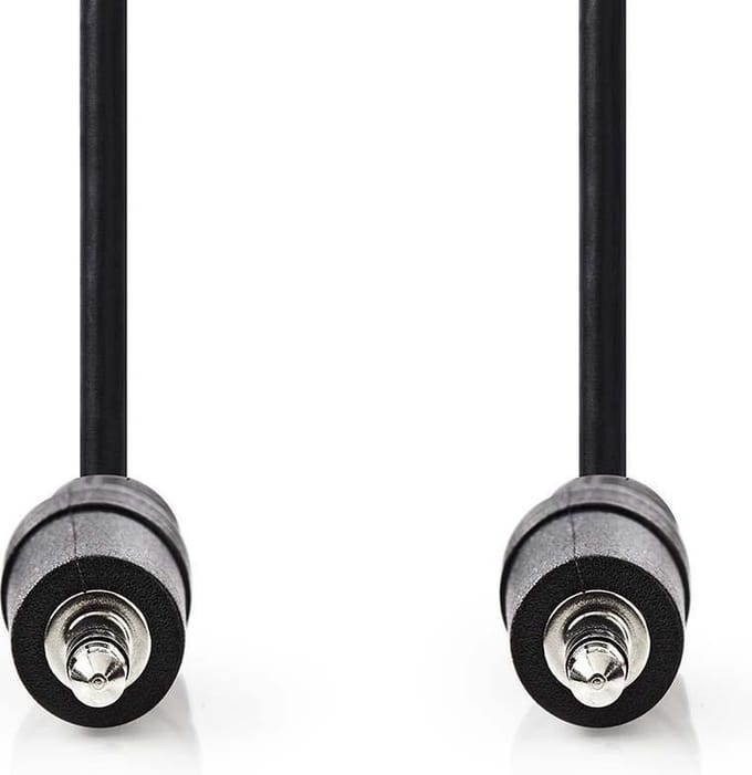 Nedis audio aux kabel 0.5 meter 3.5mm jack zwart