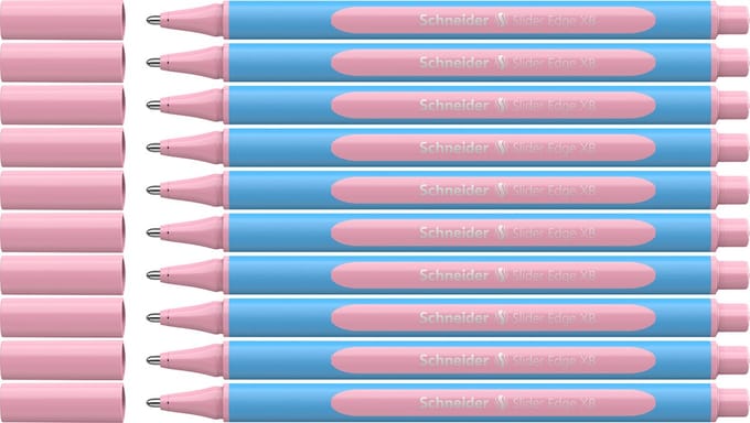 Schneider balpen - Slider Edge pastel - XB - pastel rose - 10 stuks - S-152229-10