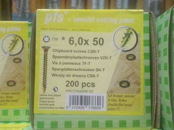 PGB Spaanderplaatschroef VZK-T 6,0x050mm (200 stuks)