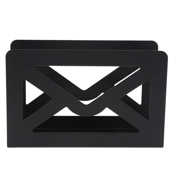 Desktop Metalen Posthouder Modern Zwart Brieforganizer Multifunctionele Briefsorteerder Organizer black