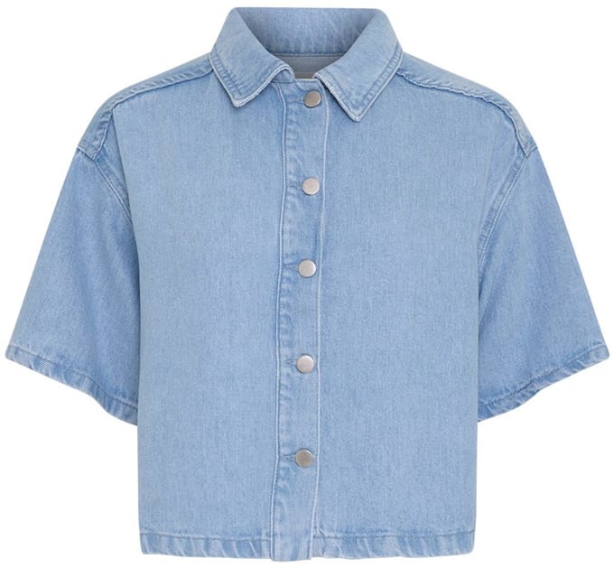 MSCH Copenhagen Mschsaphina 2 4 Shirt Dames - Jurken - Lichtblauw - Maat M/L