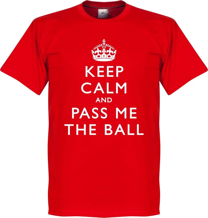 Keep Calm And Pass The Ball T-Shirt - S