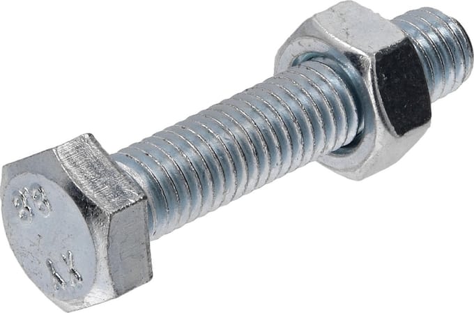 Ifix Bout met Moer M8x40 - 30 stuks - verzinkt - zeskantbout